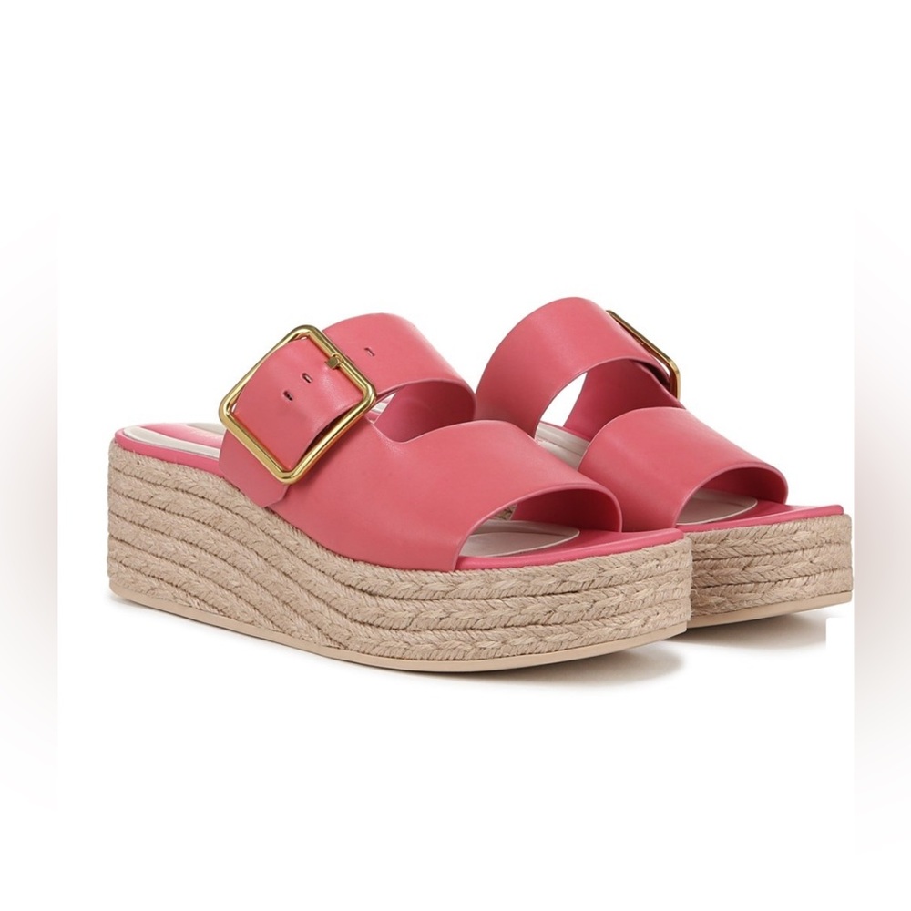 Franco Sarto Taziana Espadrille Slide Strawberry Sandals. NIBox Size 7.5